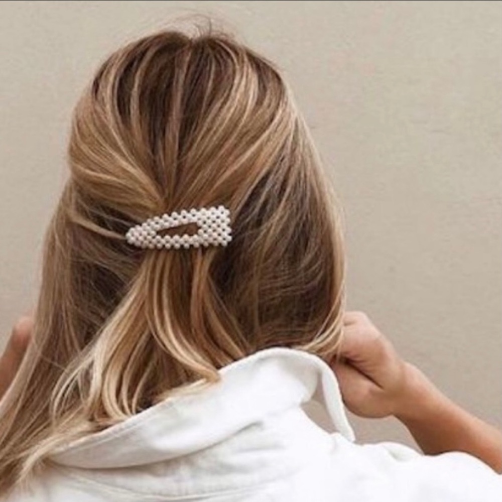Embellished Gold Pearl Hair Clip | Classic Feminine Cottagecore - Picture 7 of 16